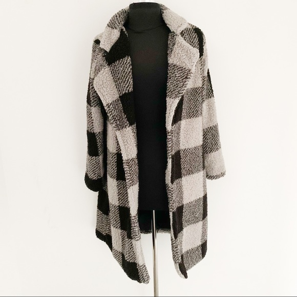 Jackets & Blazers - Plaid Teddy Coat *NWOT
